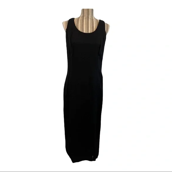 Dresses | Vintage Black Long Maxi Sleeveless Dress Zipper Back Closure |  Poshmark